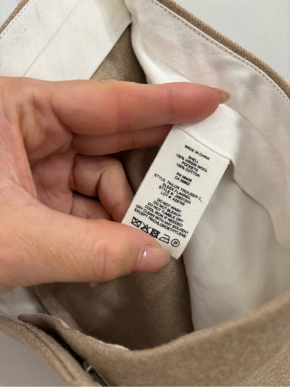 Theory Wide-Leg Pull-On Pants in Tan NOT charcoal - Picture 5 of 5